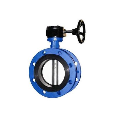EN1092 Double Flanged Butterfly Valve Gear Type 150LB