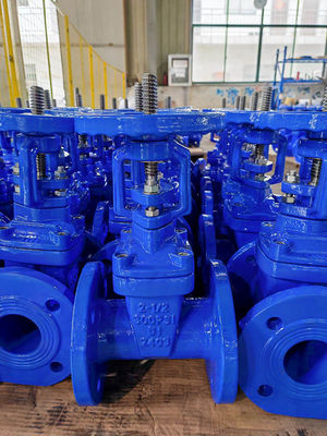 PN10 PN16 125lb 150lb Flanged Rising Stem Gate Valve For Electric Actuator Operation