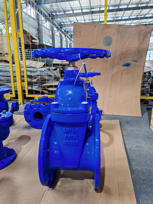 PN10/PN16 Flange Cast Iron Resilient Soft Seat Gate Valve With Resilient Wedge Disc